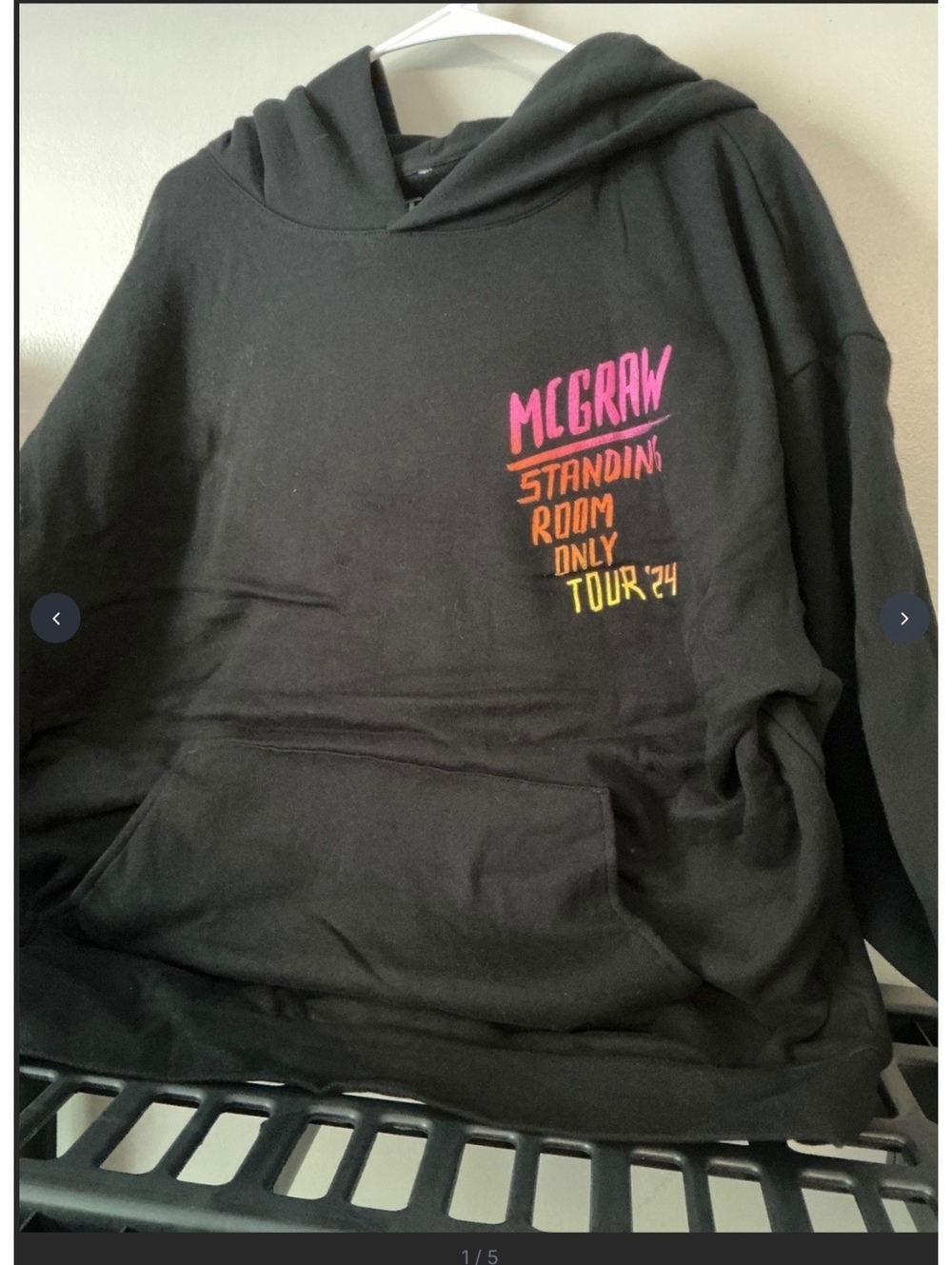 Tim McGraw Tour 24 Black Hoodie Size 3XL Cotton Polyester Blend